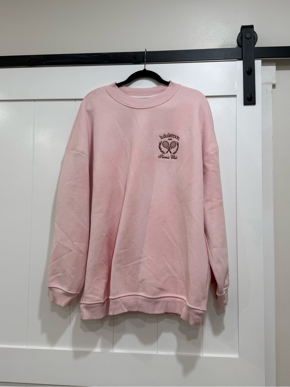 lululemon athletica Pink Crewneck Sweatshirt with Chest Logo